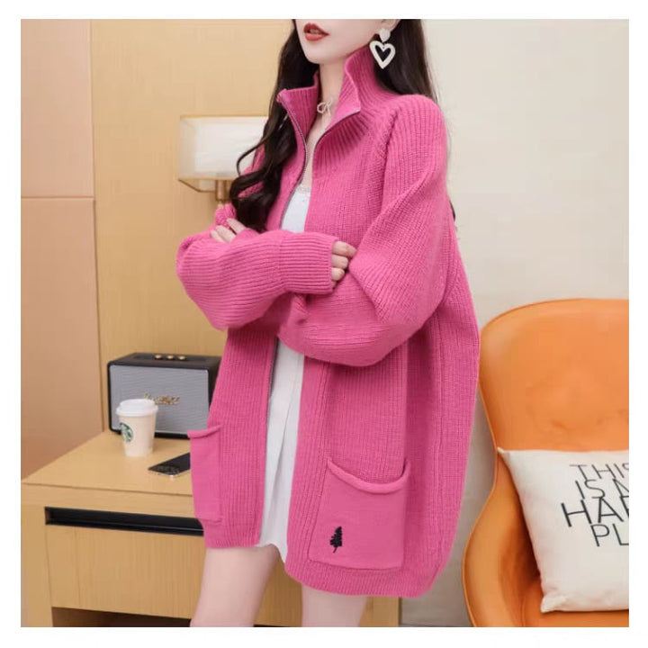 【outer】ファスナーニットカーデ　M27547