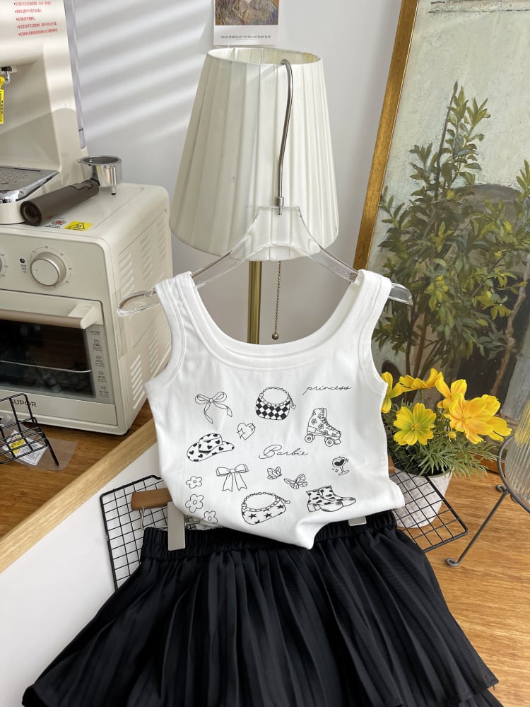 【tops】プリントキャミソール　M24120