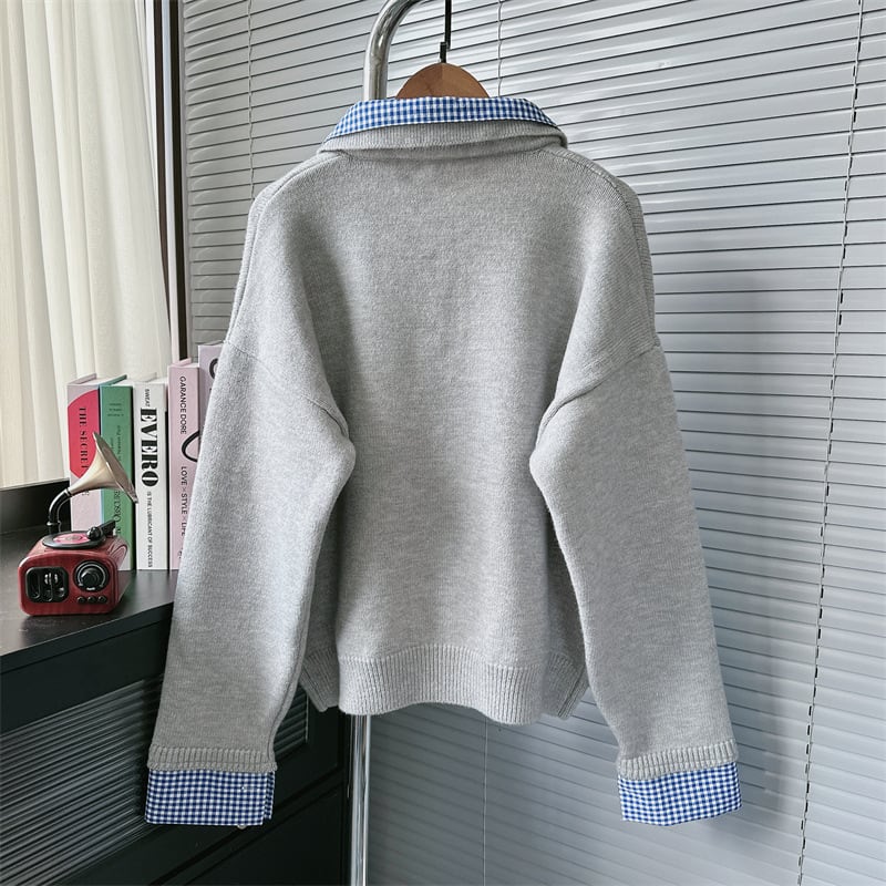 【tops】POLOネックニットセーター　M26887