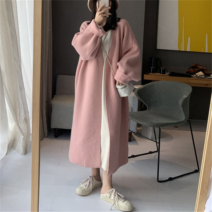 【outer】ロング丈ニットカーデ　M18409