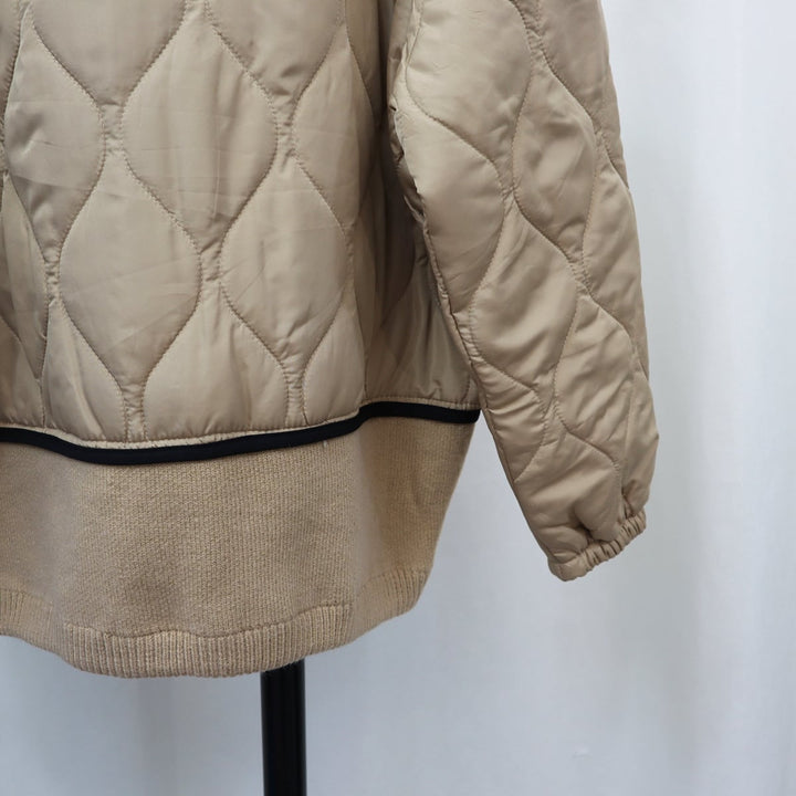 【outer】棉コートドッキングニットカーデ　M18260