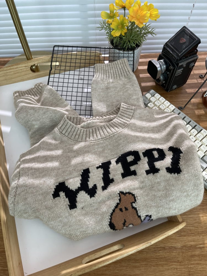 【tops】ジャカードニットセーター　M26686