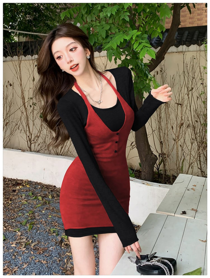 【dress】切り替えワンピース　M26584