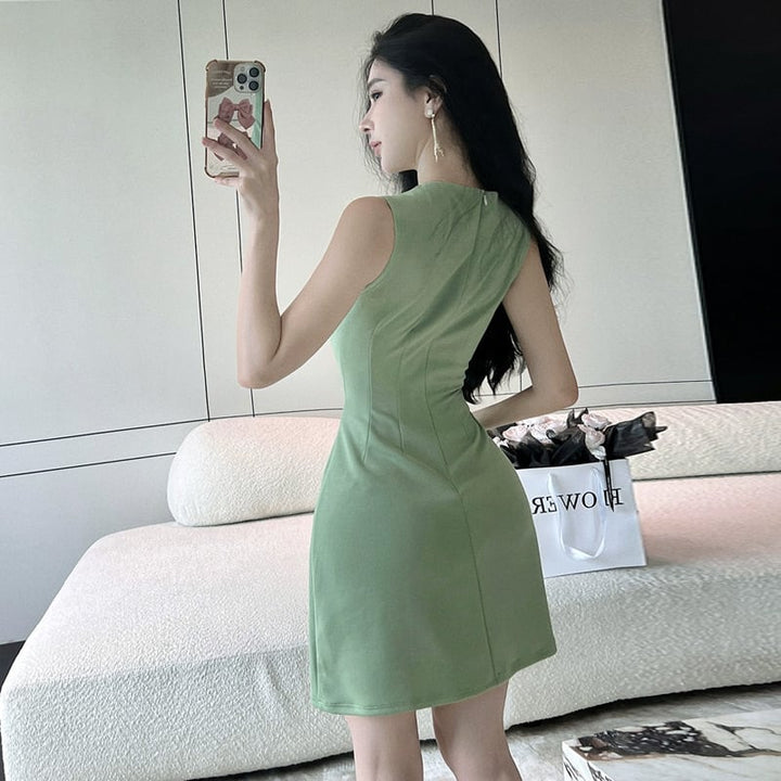 【dress】女子力アップエレガントノースリーブワンピース　M17171
