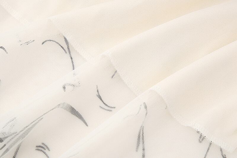 【bottoms】チュールプリントスカート　M30126