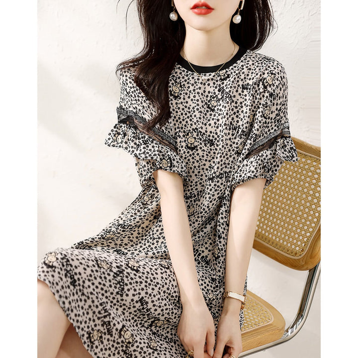 【dress】人気を独占中 カジュアル花柄ワンピースゆったり　M16860