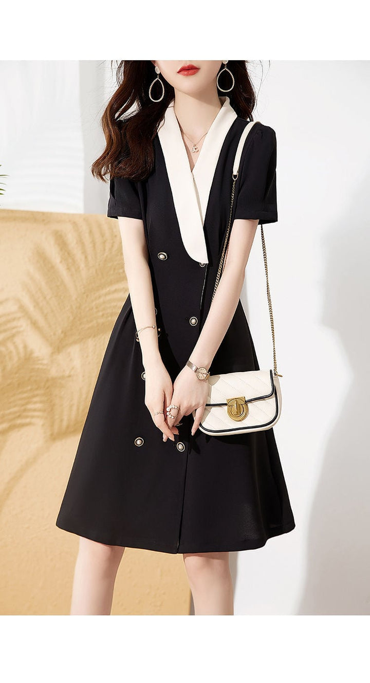 【dress】高級感 chicエレガントデートワンピース着瘦せ　M16831