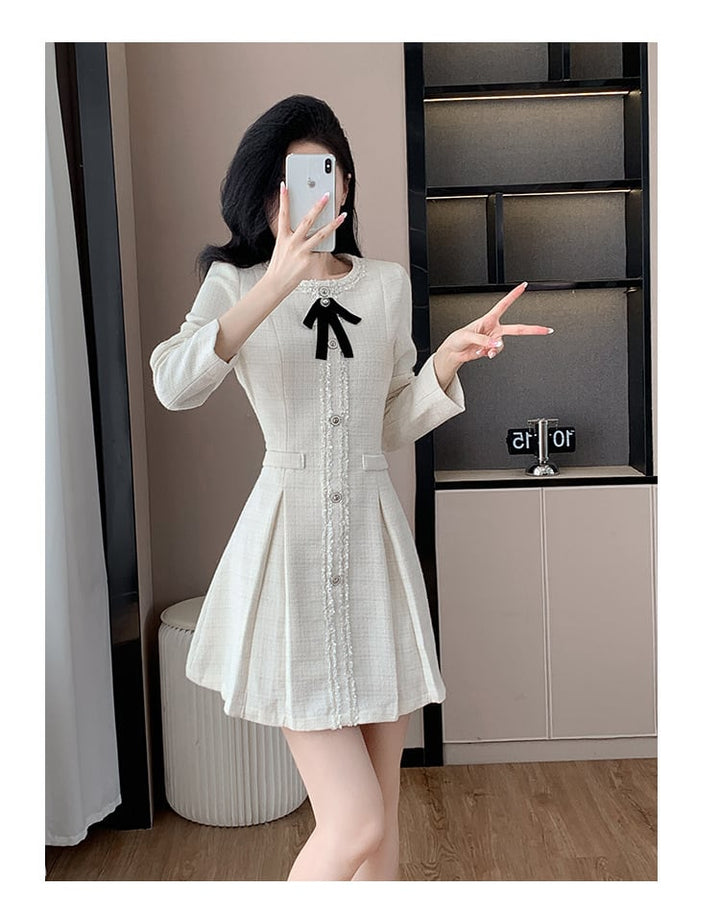 【dress】リボン付きデートワンピース　M27659