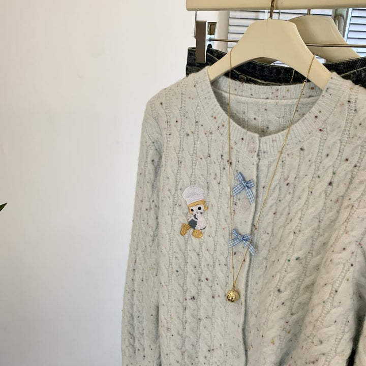 【outer】刺繍ニットカーデ　M29261