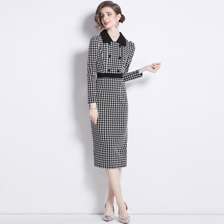 【dress】千鳥格子デートワンピース　N2772