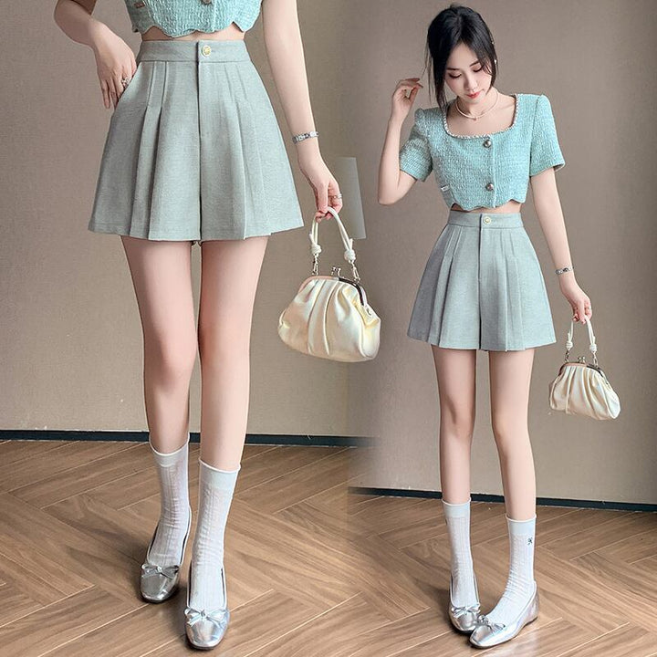 【bottoms】プリーツショートパンツ　M29365