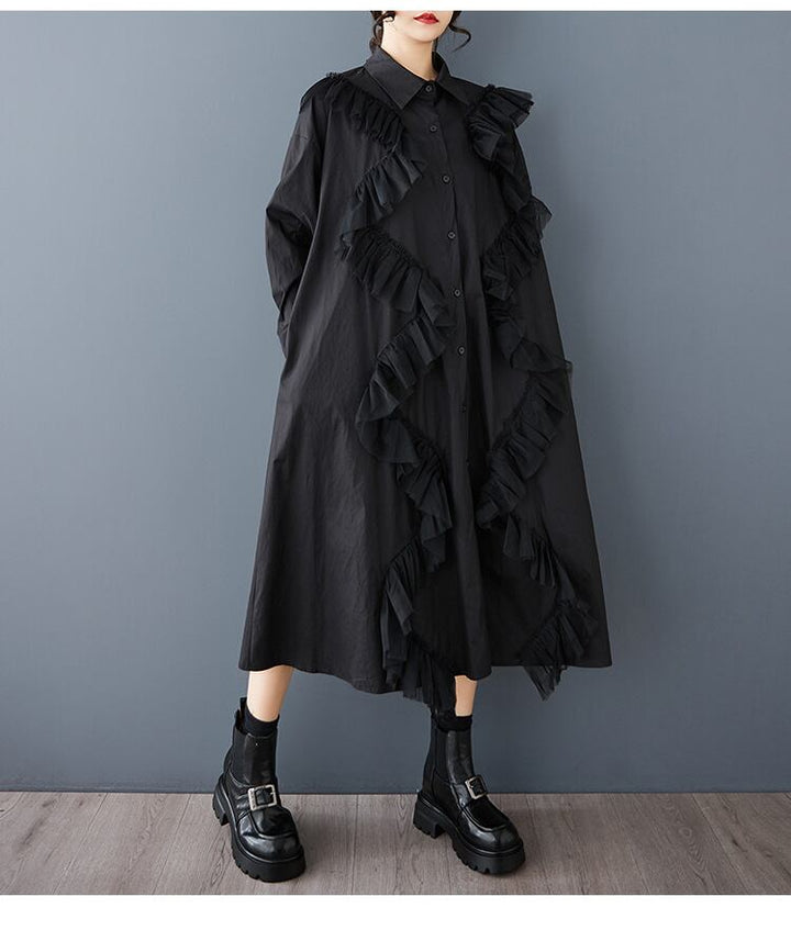 【dress】チュールコンビカジュアルワンピース　M28802