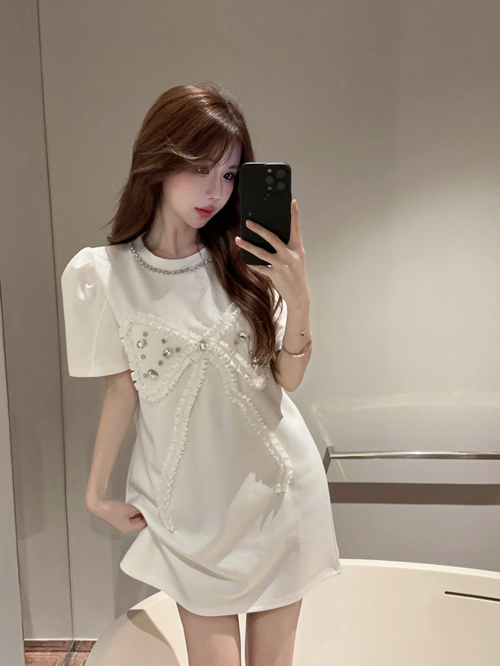【dress】ビジューカジュアルワンピース　M25084