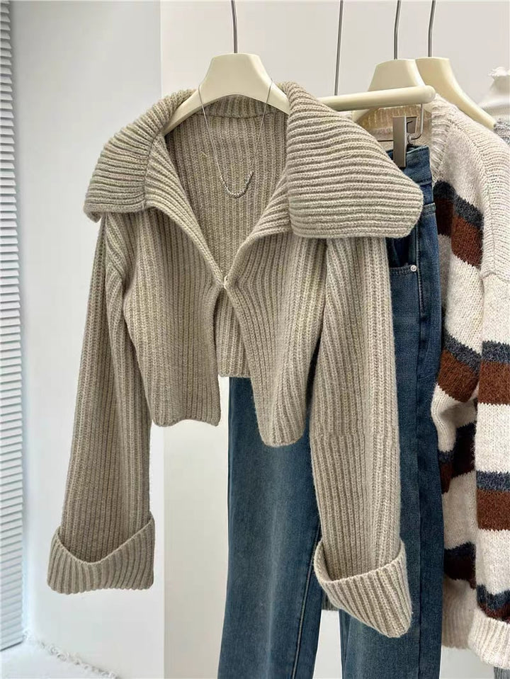 【outer】無地ニットカーデ　M26837
