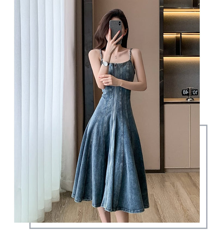 【dress】デニムキャミワンピース　M24267