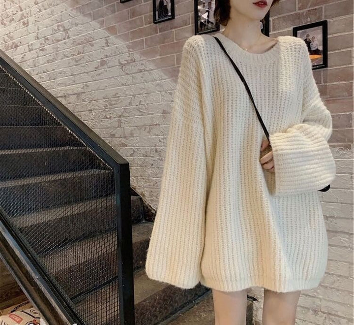 【tops】クルーネックニットセーター　M18398