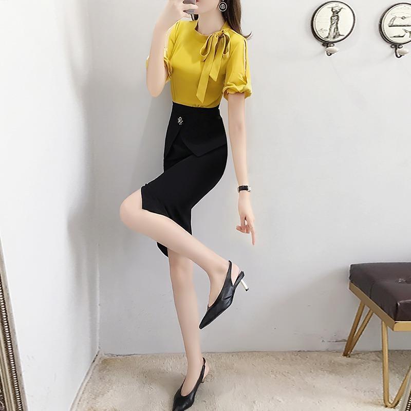 【dress】OL、通勤切り替えワンピース　M26585