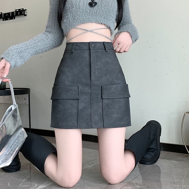 【bottoms】ハイウエストスカート　M25629