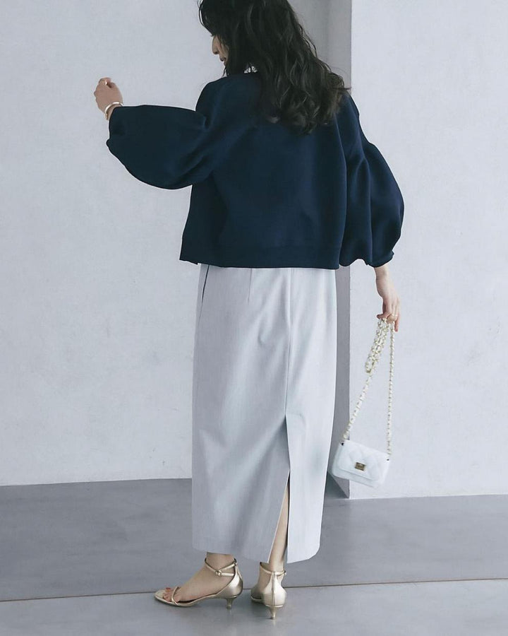 【outer】2WAYパフスリーブニットカーデ　M25560