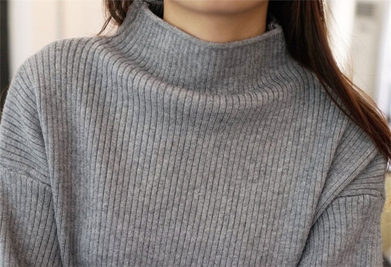 【tops】ランタンスリーブニットセーター　M17702