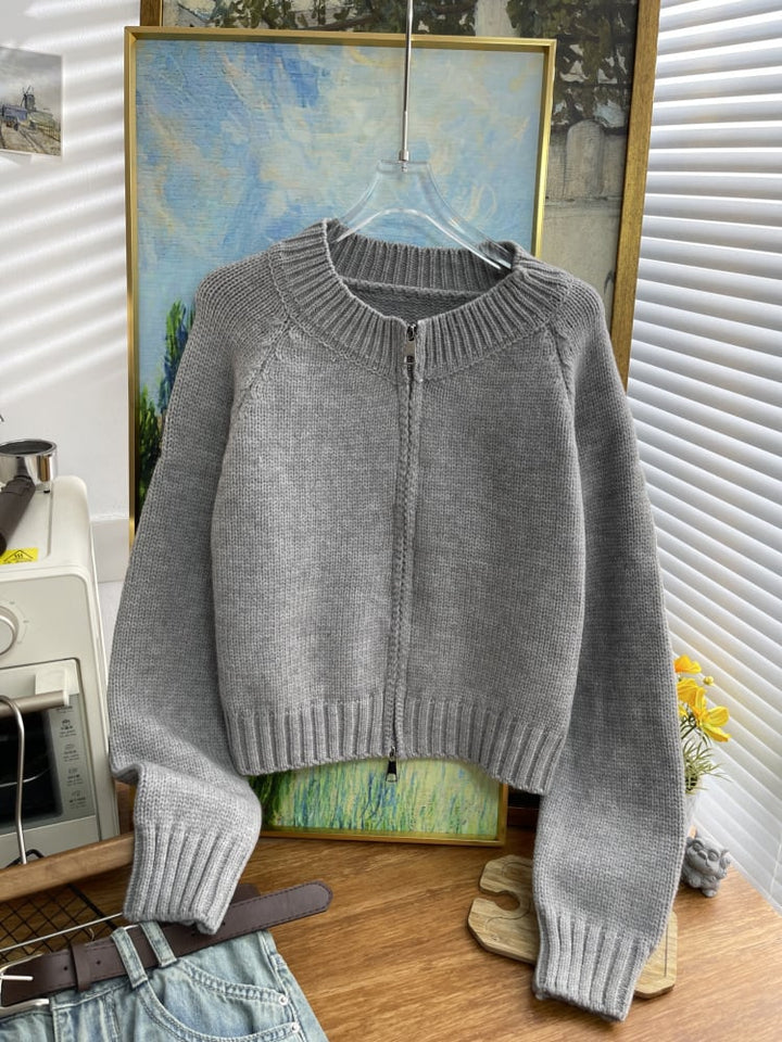 【outer】クルーネックニットカーデ　M26651