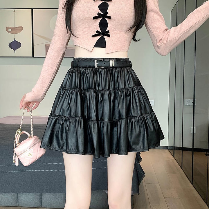 【bottoms】PUスカート　M25628