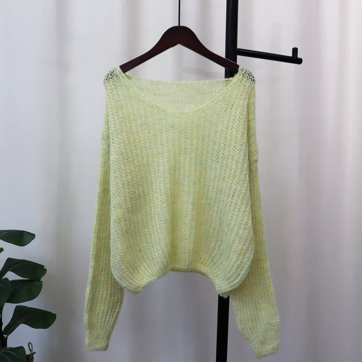 【tops】クルーネックニットセーター　M18195