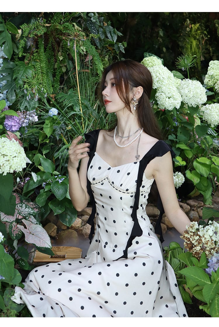 【dress】ドット柄キャミワンピース　M24759