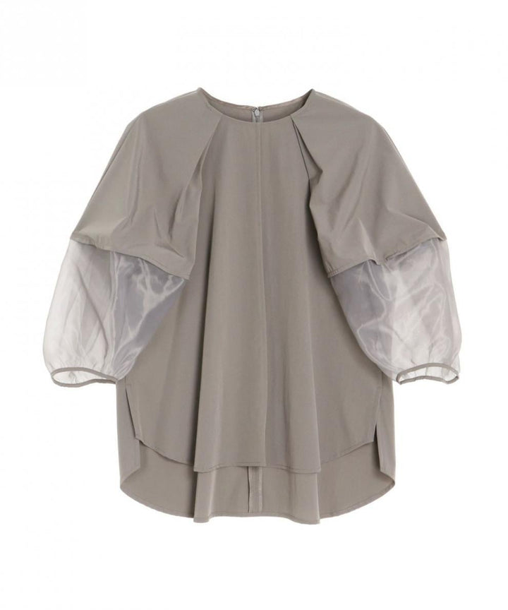 【tops】チュールコンビブラウス　M29949