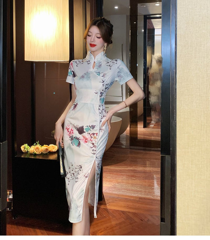 【dress】絶対欲しいエレガントスリットデートワンピース　M17354