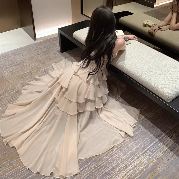 【dress】ホルターネックフレアワンピース Q8314