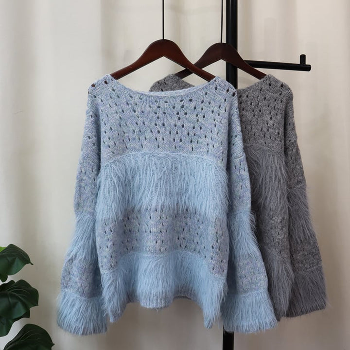 【tops】ファーニットセーター　M25376
