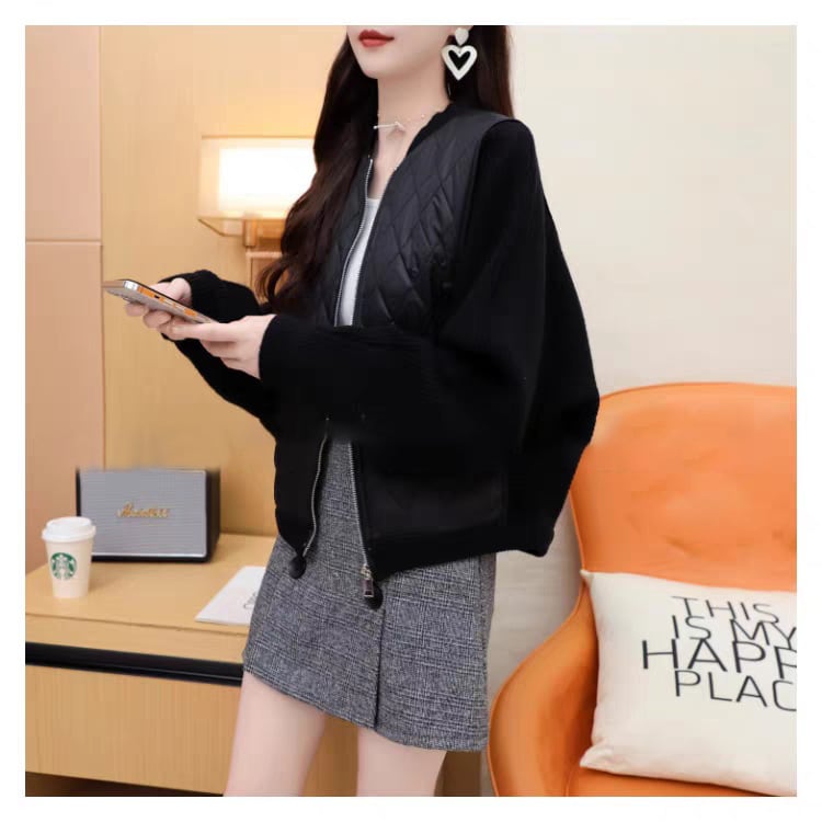 【outer】切り替えニットカーデ　M27024