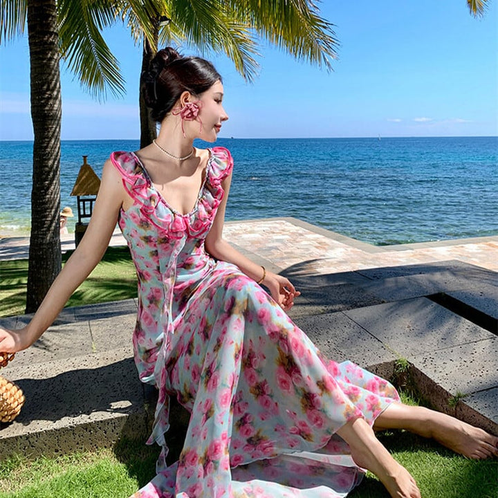 【dress】花柄キャミワンピース　M25134