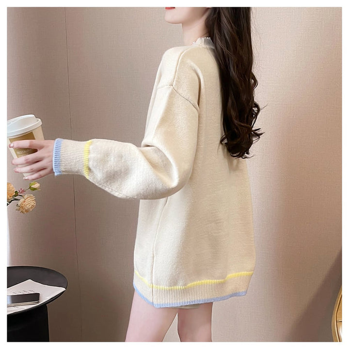 【tops】ジャカードニットセーター　M26602