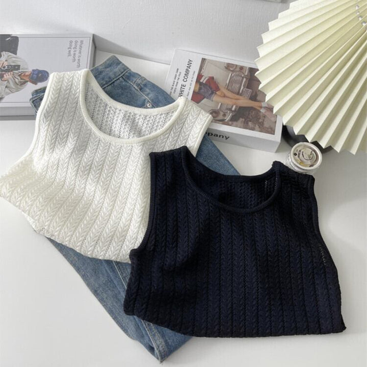 【tops】ニットノースリーブトップス　M29941