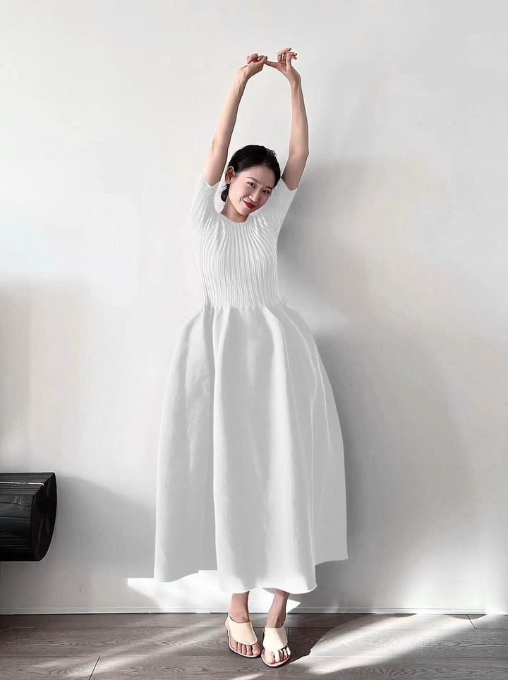 【dress】立体感のあるシルエットワンピース　N-1867