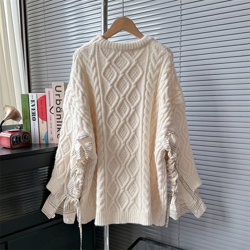 【tops】ドッキングニットセーター　M18003