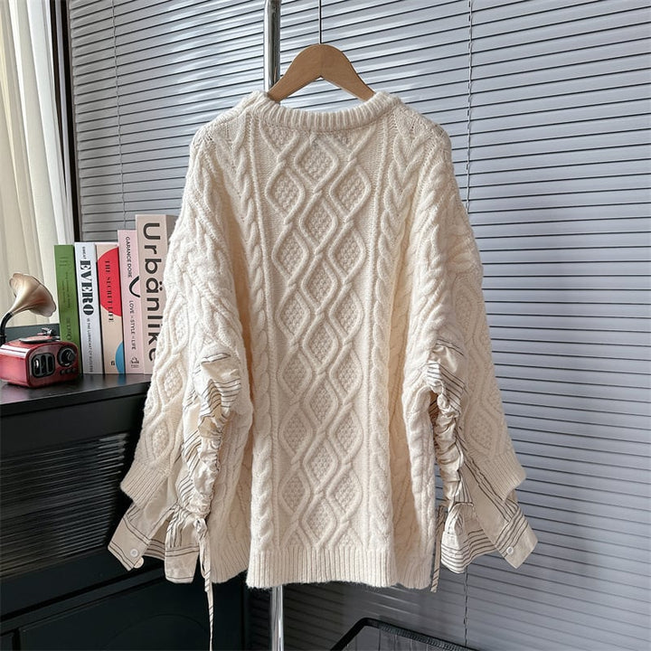 【tops】ドッキングニットセーター　M18003