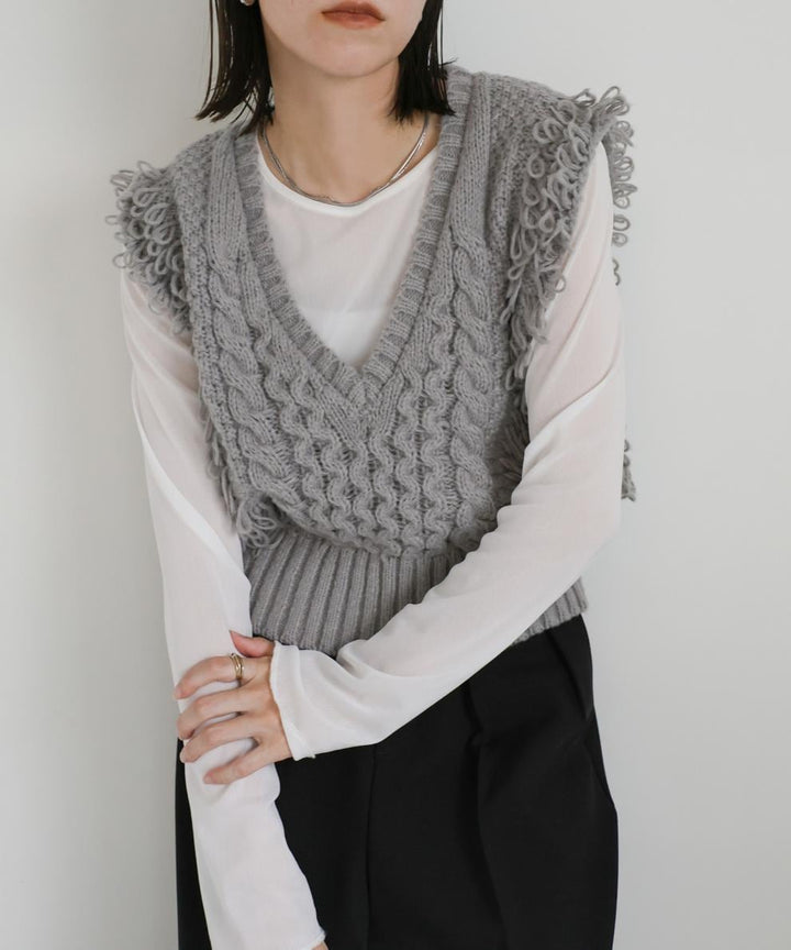 【tops】Vネックベスト　M26625