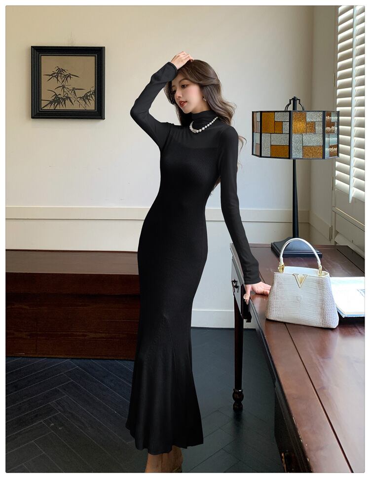 【dress】マーメイドニットワンピース　M27389