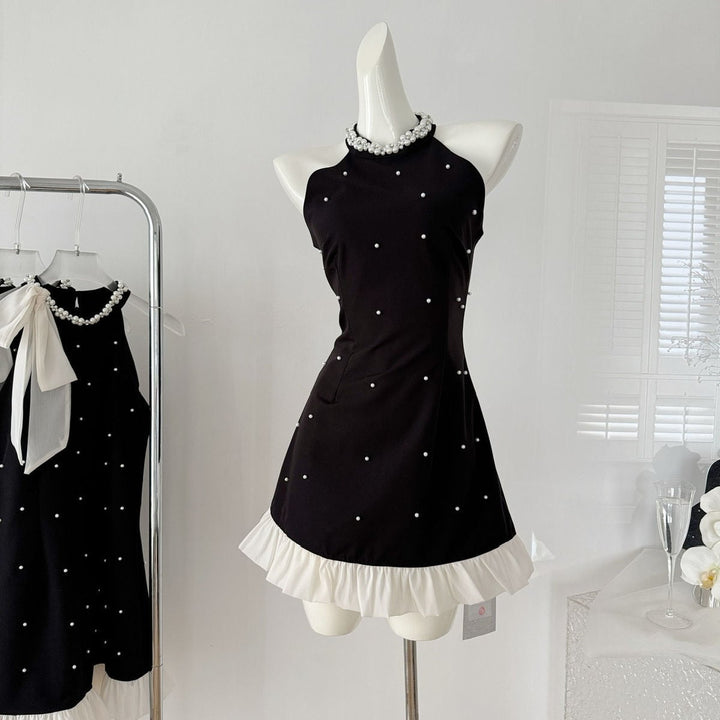 【dress】ノースリーブパールビジューワンピース　M24422
