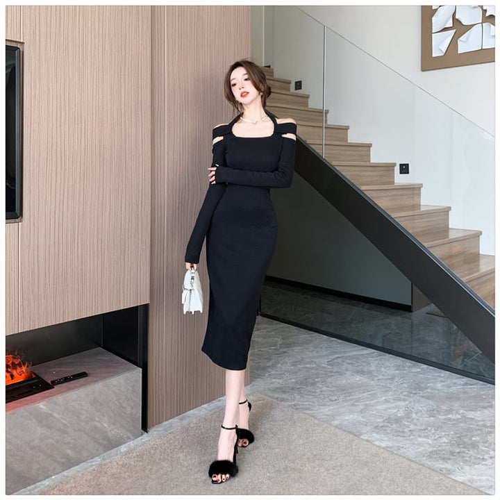 【dress】好感度UPファッションデートワンピース着瘦せ　M17026