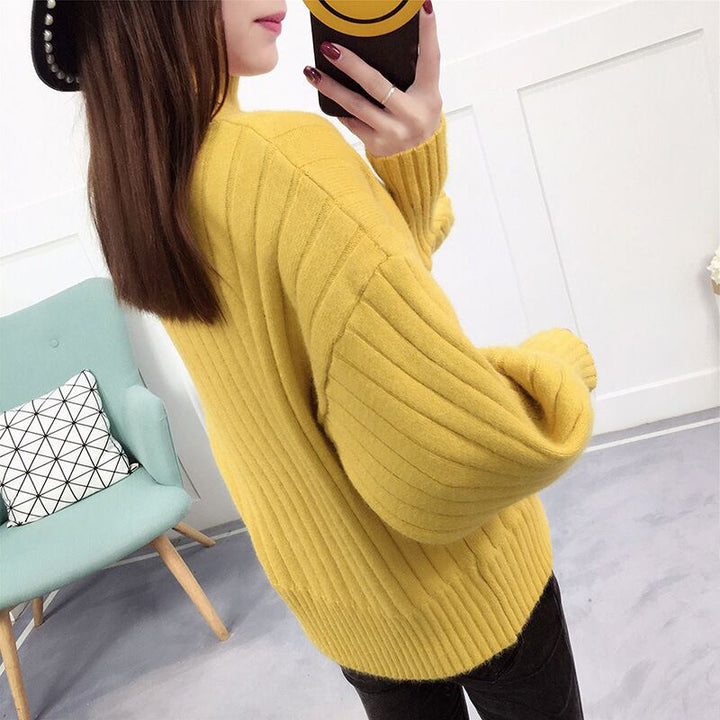 【tops】ランタンスリーブニットセーター　M28857