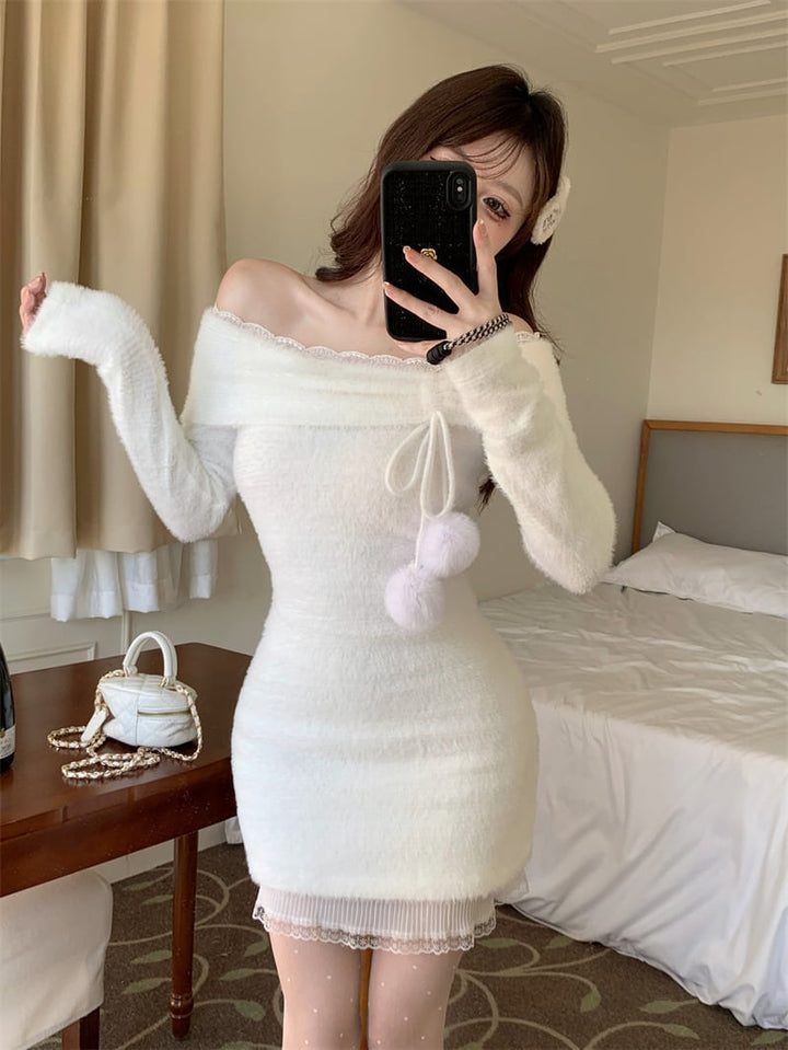【dress】ボートネックワンピース　M26921