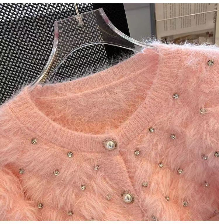 【outer】ビジューニットカーデ　M18811