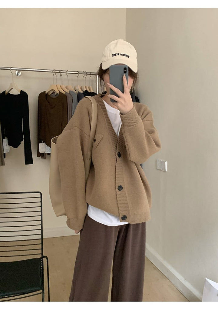 【outer】着回し最強肌触りいい カーディガンゆったり　M17521