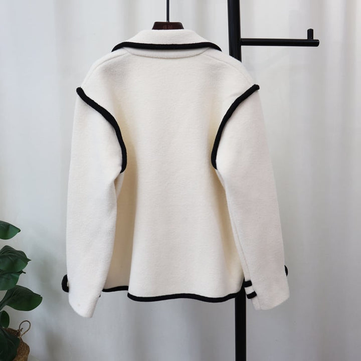【outer】Vネックショートコート　M27779