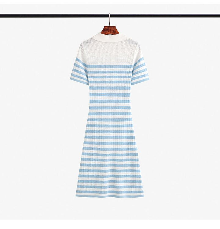 【dress】ボーダー柄薄手ニットワンピース　M29748