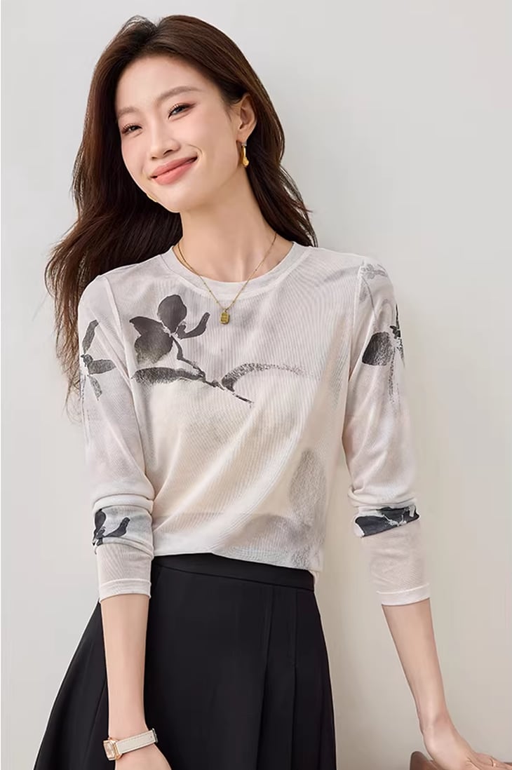 【tops】透け感トップス Q8230